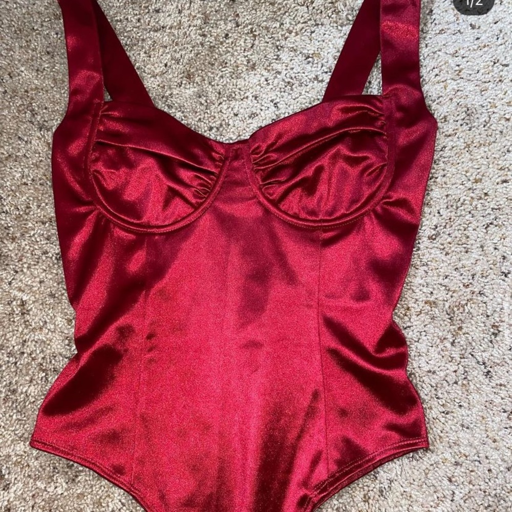 Red body suit